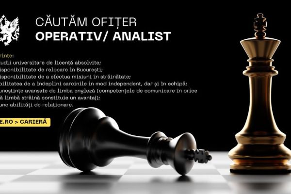 Campanie de recrutare de ofițeri operativi/ analiști în cadrul Serviciului de Informații Externe