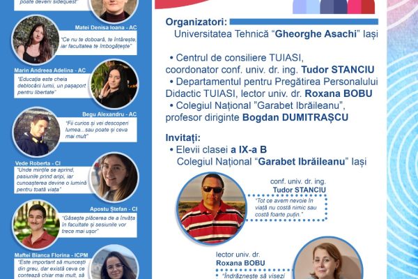 VISUL DE A FI STUDENT ! Experiențe ale studențior la Universitatea Tehnică “Gheorghe Asachi” din Iași