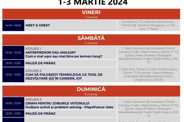 1-3 martie 2024 – Activități Mindcraft Academy la TUIASI