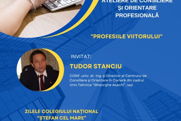 Ateliere de consiliere și orientare profesională: 24.05.2024, la Târgu Neamț