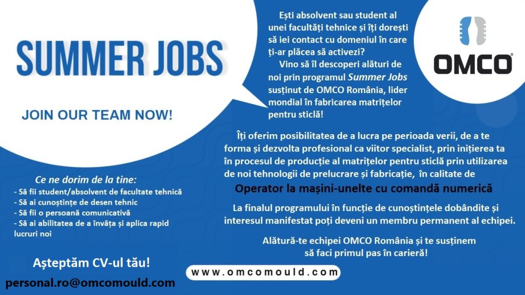 Programul SUMMER JOBS susținut de OMCO România